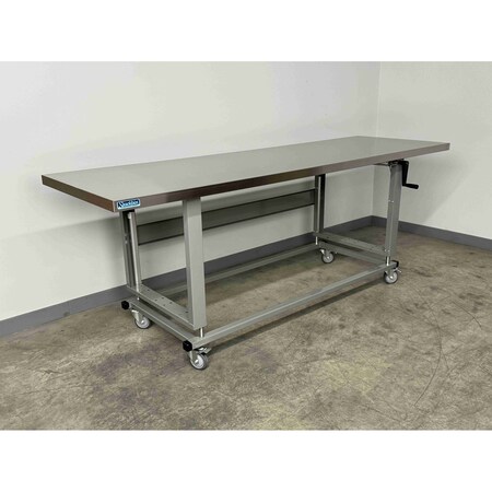 Stackbin Workbench, Mobile, Hand, Crank, Lift, Adj. S9636-2500-BK