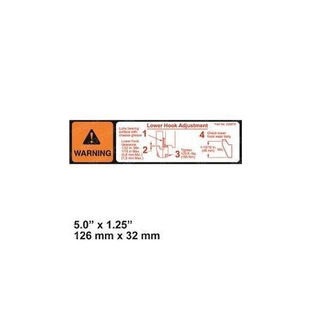 Cascade REPLACEMENT DECAL, LOWER HOOK ADJUST 228818