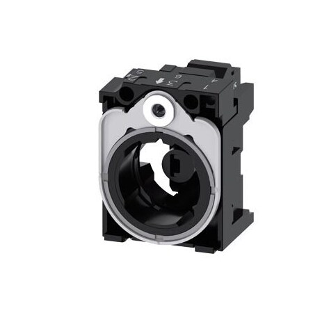 Siemens holder, universal, 3-way, plastic/metal, LED module, red, 24 V AC/DC 3SU1551-1AB20-3AA0