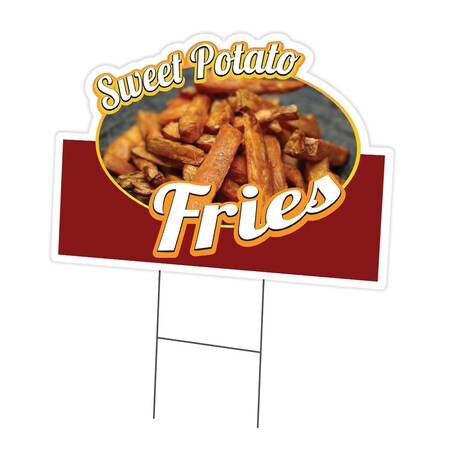 Signmission Sweet Potato Fries Die Cut Yard & Stake outdoor plastic coroplast window, 1216-Sweet Potato Fries C-DC-1216-Sweet Potato Fries19