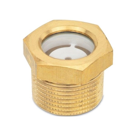 Jw Winco Sight Glass, Brass, 27 mm Hex Thick 11CTK2