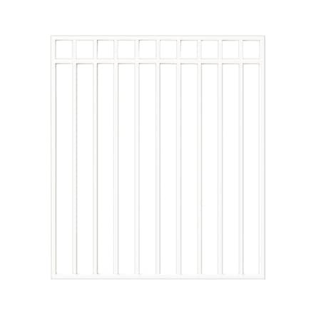 Nuvo Iron 45-in W x 46-in H Glossy Wht Coral Gate 48-in W Opening Self Close Hardware W/Dbl Side Handle ICG04546GW