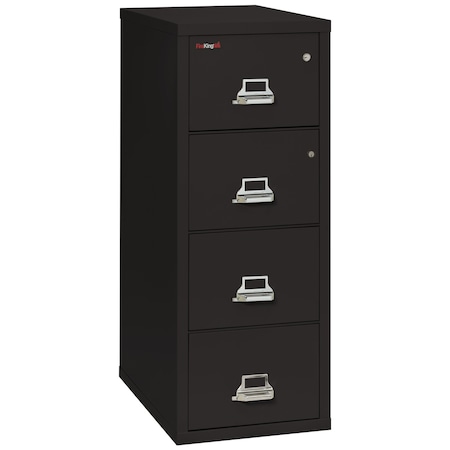 Fireking 4 Drawer, 1 Hr Fire Rated, Vertical, 31" Legal, Safe-In-A-File Black 4-2131-CBLSF