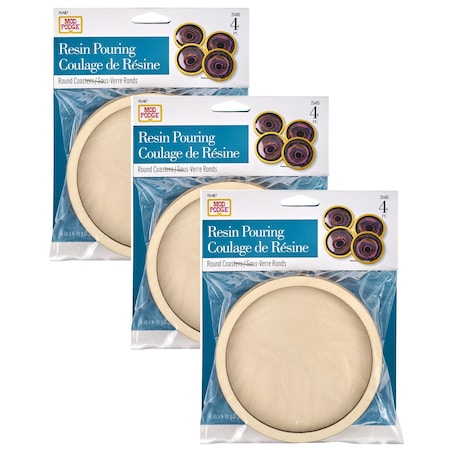 Mod Podge Resin Pouring Surface, Coasters, 4-Piece Set, 3PK 25485