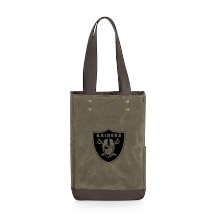 Picnic Time Family Of Brands NFL Las Vegas Raiders - 2 Bottle Insulated Wine Cooler Bag 536-02-140-234-2