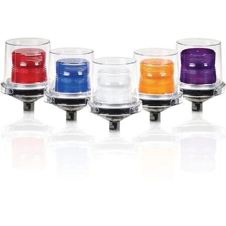 Federal Signal Strobe Light, Magenta, Strobe Tube, 24V DC, 80 FPM, 5 1/2 in Dia., 1/2 in NPT Pipe or Surface 224XST-024M