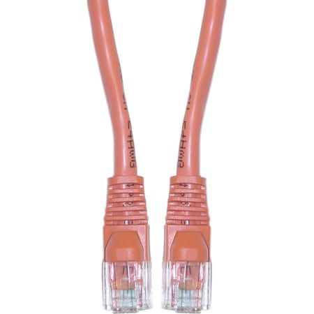 Cable Wholesale Cat6 Orange Copper Ethernet Patch Cable, Snagless/Molded Boot, POE Compliant, 25 foot 10X8-03125