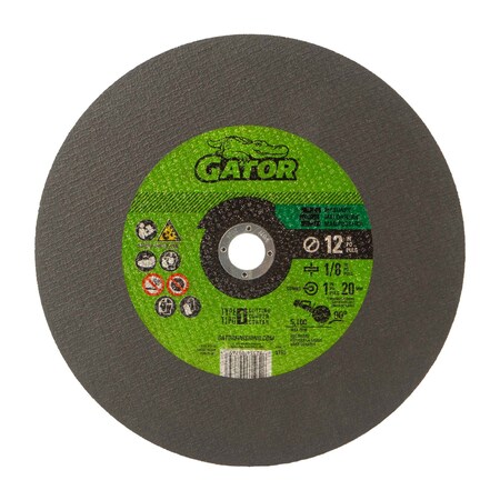 Gator Finishing 12 in. X 1/8 in. X 1 in. Masonry Cut-Off Wheel, Type 1 9765