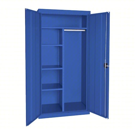 Sandusky Shelf Cabinet, 72 in H, 36 in W, 18 in D, Recessed, Three-Point Locking, 4 Shelves EACR361872-06