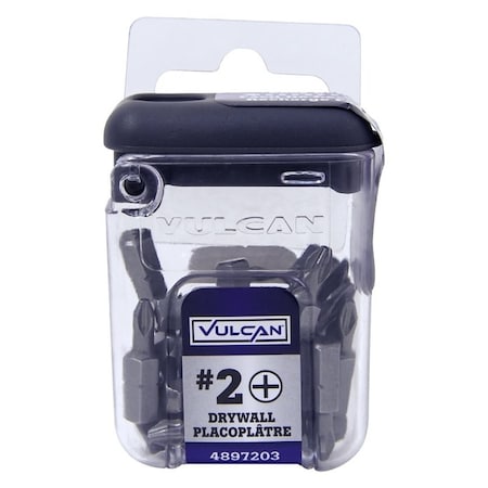 Vulcan Screwdriver Bit, Hex Shank, S2 Chrome Molybdenum Steel 402741OR