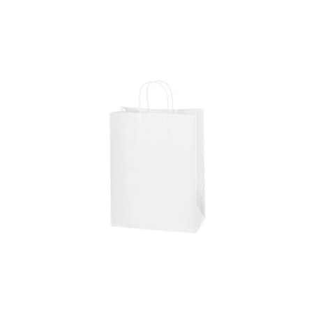 Bubblefast 250-10 x 5 x 13'' White Paper Shopping Bags, 250PK BFBGS104W