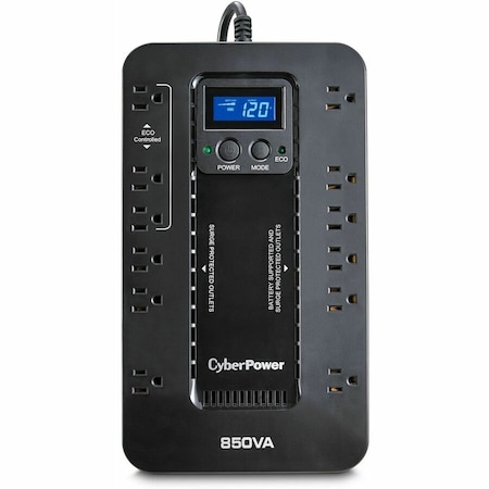Cyberpower UPS System, Standby, Out: 120 V AC In: 120 V AC EC850LCD