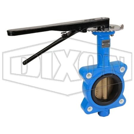 Dixon Threaded Lug Style Butterfly Valve, 3 in Nominal, 150 lb, Ductile Iron Body, PTFE Bushing Softgoods BFVL300