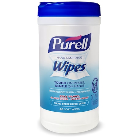 Purell Hand Sanitizing Wipes, 40 Count Canister, PK6 9120-06-CMR
