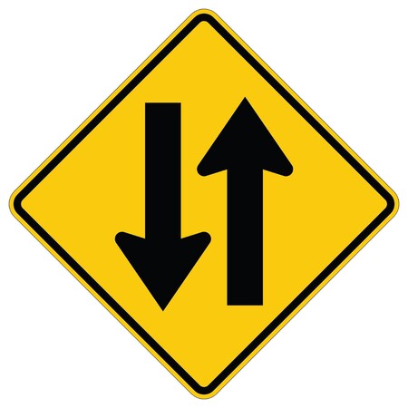 Sign Solutions Usa Traffic Sign, 36 in Width, Aluminum Sign, Diamond DUS12HOR3636W6-3