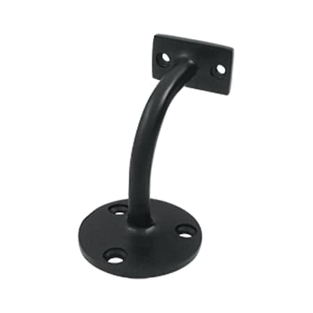 Dendesigns 3.18 in. Projection Light Duty Hand Rail Brackets, Black - Solid DE877995