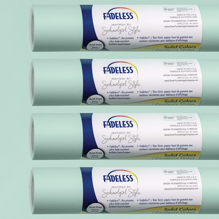 Fadeless Schoolgirl Style Bulletin Board Paper, 48in. x 12ft., Mint to Be, 4PK P0040198