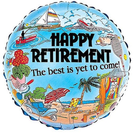 Loonballoon Retirement Balloons, 17 inch HAPPY RETIREMENT LOON-LAB-114027-C-U