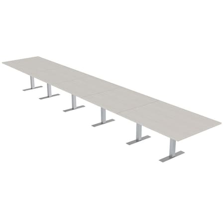 Skutchi Designs 22ft Rectangular Conference Table With Power | Harmony Series | 22 Person Meeting Room Table HAR-REC-48x264-T-K458-NA
