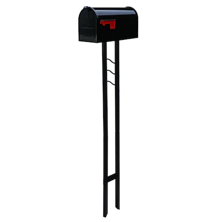 Gibraltar Architectural Mailboxes Mailbox-To-Go Classic Galvanized Steel Post Mount Black Mailbox MC11KITBAM