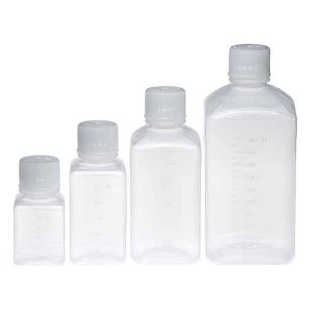 Zoro Select Media Bottle, Polypropylene, 147 mm H, PK90 PPP0250-C