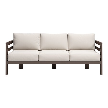 Homeroots 81" White Polypropylene Sofa 667657