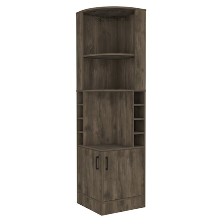 Homeroots 18" Dark Brown Corner Wardrobe 479253