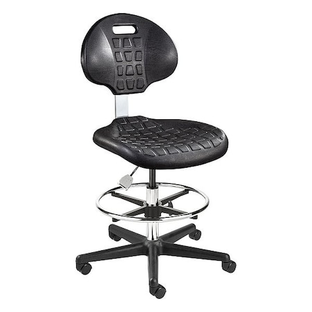 Bevco ISO 4 Mid Poly Chair w/Casters 7300C1-BLK-3850S/5