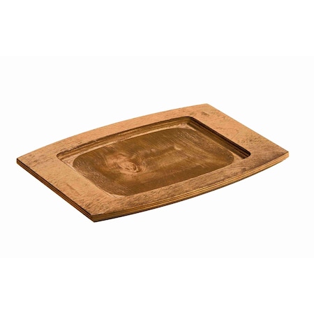 Lodge 11.5 x 7.75 Inch Rectangular Walnut Wood Underliner, 6PK UCPU