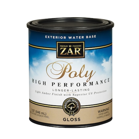 Zar Gloss Light Amber Water-Based Polyurethane 1 qt 832679