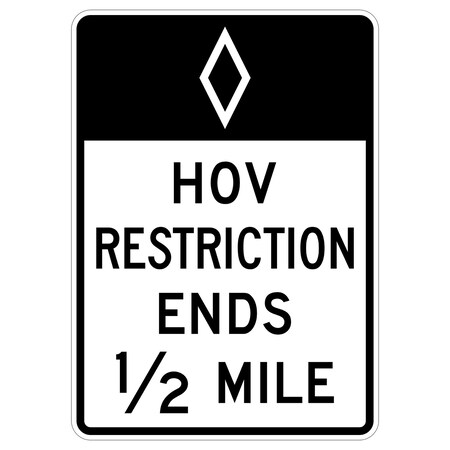 Sign Solutions Usa Traffic Sign, 30 in Width, Aluminum Sign, Vertical Rectangle DUS06DWT3042R3-12D