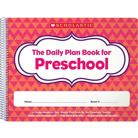 Scholastic Daily Plan Book for Preschool, Wirebound, Red 1338064584
