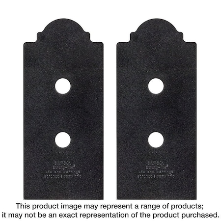 Simpson Strong-Tie APBDSP Decorative Post Base Side Plate, 3 in W, 12 ga Gauge, Steel, Powder-Coated APB44DSP