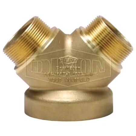 Dixon 2-Way Outlet, 6 x 2-1/2 in, Male NST, Brass, Domestic FRC6025