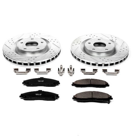 Powerstop FRONT 1 CLICK BRAKE KIT W/ HARDWARE K1417