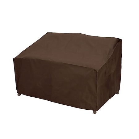 Mr. Bar-B-Q Premium Loveseat Cover, 60 in L, 35 in W, 32 in H, Polyethylene, Brown 07832BBGD