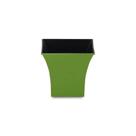 Homeroots 5in Lime Green Recycled Plastic Indoor Outdoor Square Pot Planter 488328