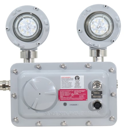 Led Lighting Supply 2 Head 10W Explosion Proof LED Emergency Light, Class 1 Div 1 MLLG-E-LED-EXPLS-10-50-C1D1