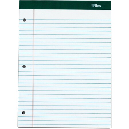 Tops Business Forms TOPS, DOUBLE DOCKET RULED PADS, WIDE/LEGAL RULE, 8.5 X 11.75, WHITE, 6PK 63437