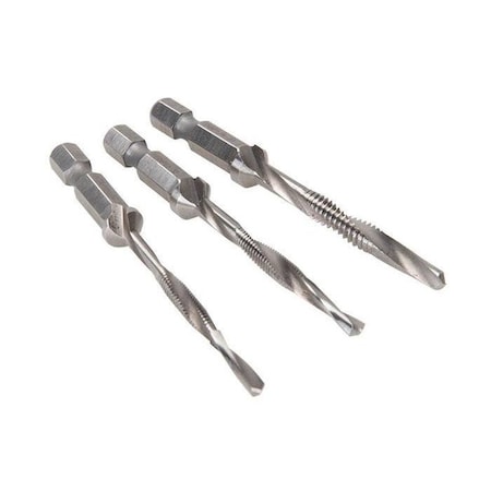 Greenlee Drill, Tap, Countersink, 3 in, 1/4"-20 LDTAP1/4-20