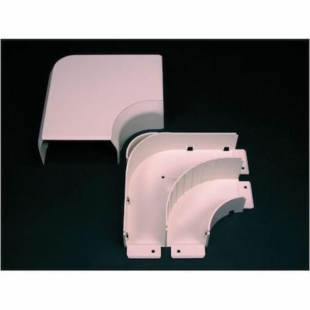 Legrand 90 Deg Flat Elbow Raceway, 40N2 Series, 1 Channel, 4 in W, 2 in H, 6.625 in L, White 40N2F11WH