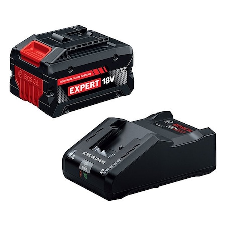Bosch Battery and Charger Kit, 4 Ah, Li-Ion GXS18V-27N18X