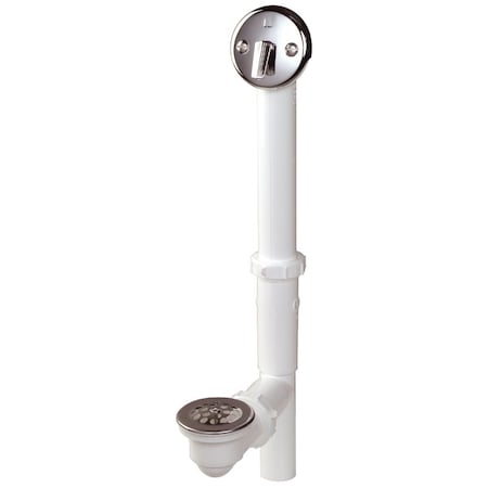 All-Source Plastic Trip Lever Bath Drain for Concealed Drain with Polished Chrome Trim 412643