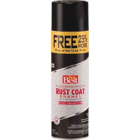 Do It Best Rust Coat Gloss Black 15 Oz. Anti-Rust Spray Paint 203613D