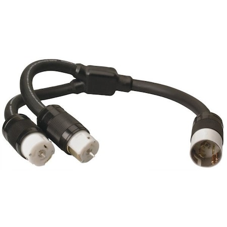 Southwire 3Ft 50A 125/250V 6/4 Seoow FTWyeFT Twist Lock - Black 19200008