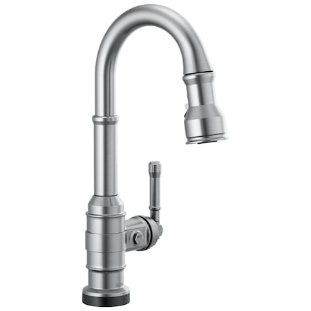 Delta Broderick Touch2O Bar / Prep Faucet With Touchless Technology In Arctic Stainless 9990TL-AR-DST