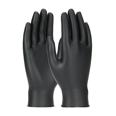 Grippaz Extended Use Ambidextrous Nitrile Glove with Textured Fish Scale Grip, 6 Mil, 50PK 67-246/S