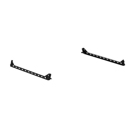 Road Armor TRECK-DUAL LOWER, 5.5-6FT BED, ACCESSORY RAIL MNT PAIR-TXTR BLACK 550BRS-SMK-485