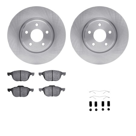 Dynamic Friction Co DFC Brake Rotor with 5000 Brake Pads and Hardware Kit 6512-99124