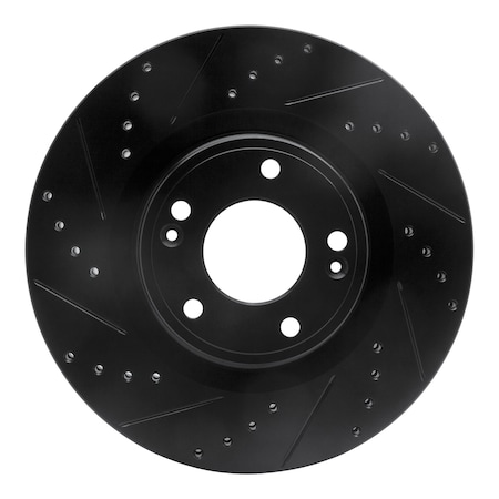 Dynamic Friction Co DFC Brake Rotor - Drilled and Slotted - Black 633-03034L